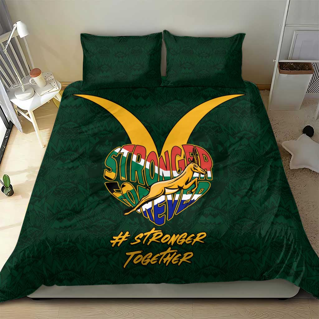 South Africa Rugby Bedding Set - Stronger Together, Stronger Forever, Bokke World Cup