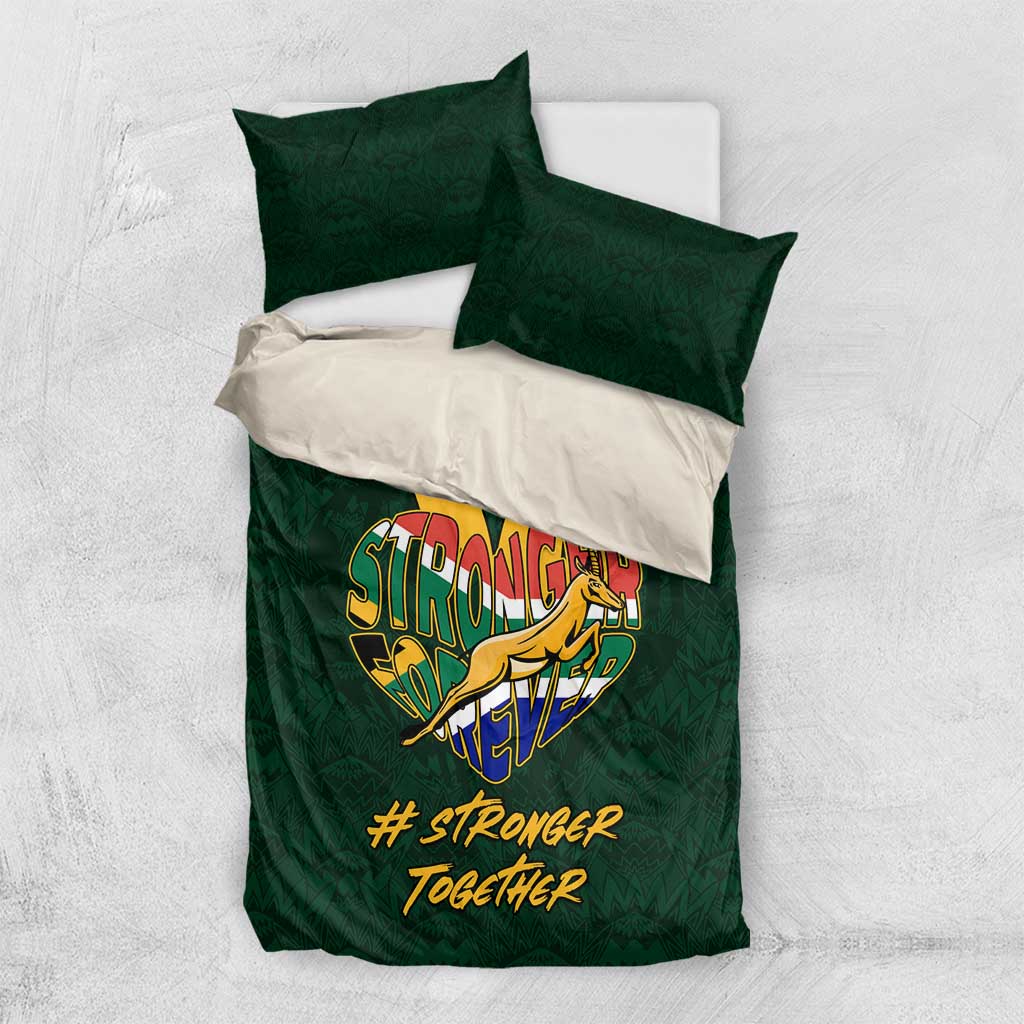 South Africa Rugby Bedding Set - Stronger Together, Stronger Forever, Bokke World Cup