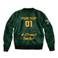 Custom South Africa Rugby Bomber Jacket - Stronger Together, Stronger Forever, Bokke World Cup