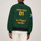 Custom South Africa Rugby Bomber Jacket - Stronger Together, Stronger Forever, Bokke World Cup