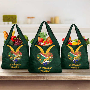 South Africa Rugby Grocery Bag - Stronger Together, Stronger Forever, Bokke World Cup