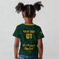 Custom South Africa Rugby Kid T shirt - Stronger Together, Stronger Forever, Bokke World Cup