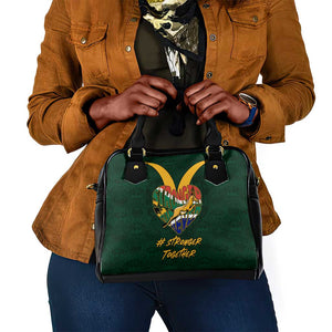 South Africa Rugby Shoulder Handbag - Stronger Together, Stronger Forever, Bokke World Cup