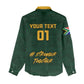 Custom South Africa Rugby Women Casual Shirt - Stronger Together, Stronger Forever, Bokke World Cup LT01