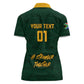 Custom South Africa Rugby Women Polo Shirt - Stronger Together, Stronger Forever, Bokke World Cup