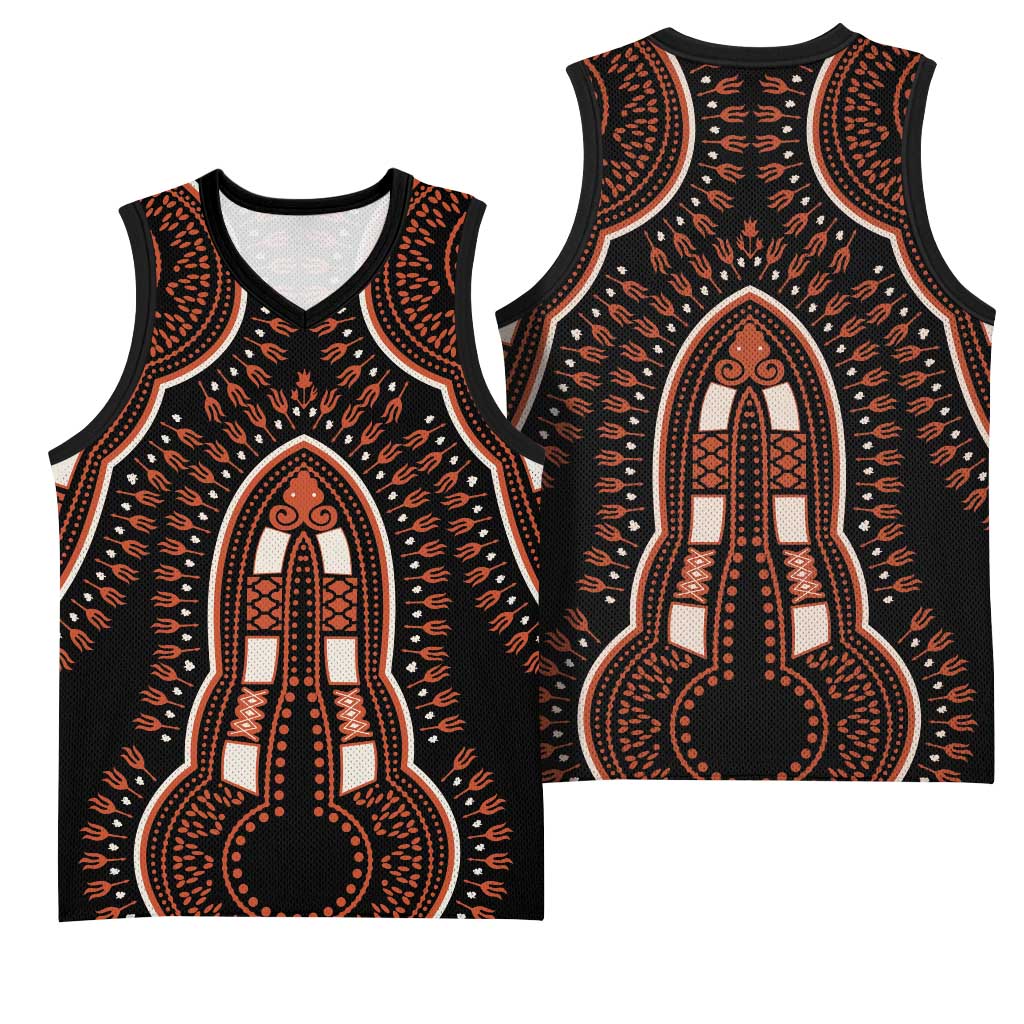 African Dashiki Basketball Jersey Afro Vintage Pattern - African Pride