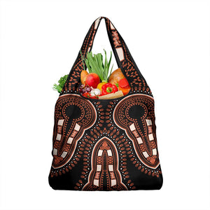 African Dashiki Grocery Bag Afro Vintage Pattern