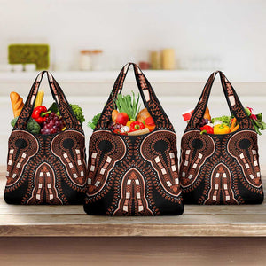 African Dashiki Grocery Bag Afro Vintage Pattern