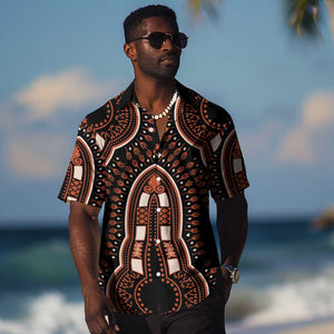 African Dashiki Hawaiian Shirt Afro Vintage Pattern