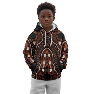 African Dashiki Kid Hoodie Afro Vintage Pattern