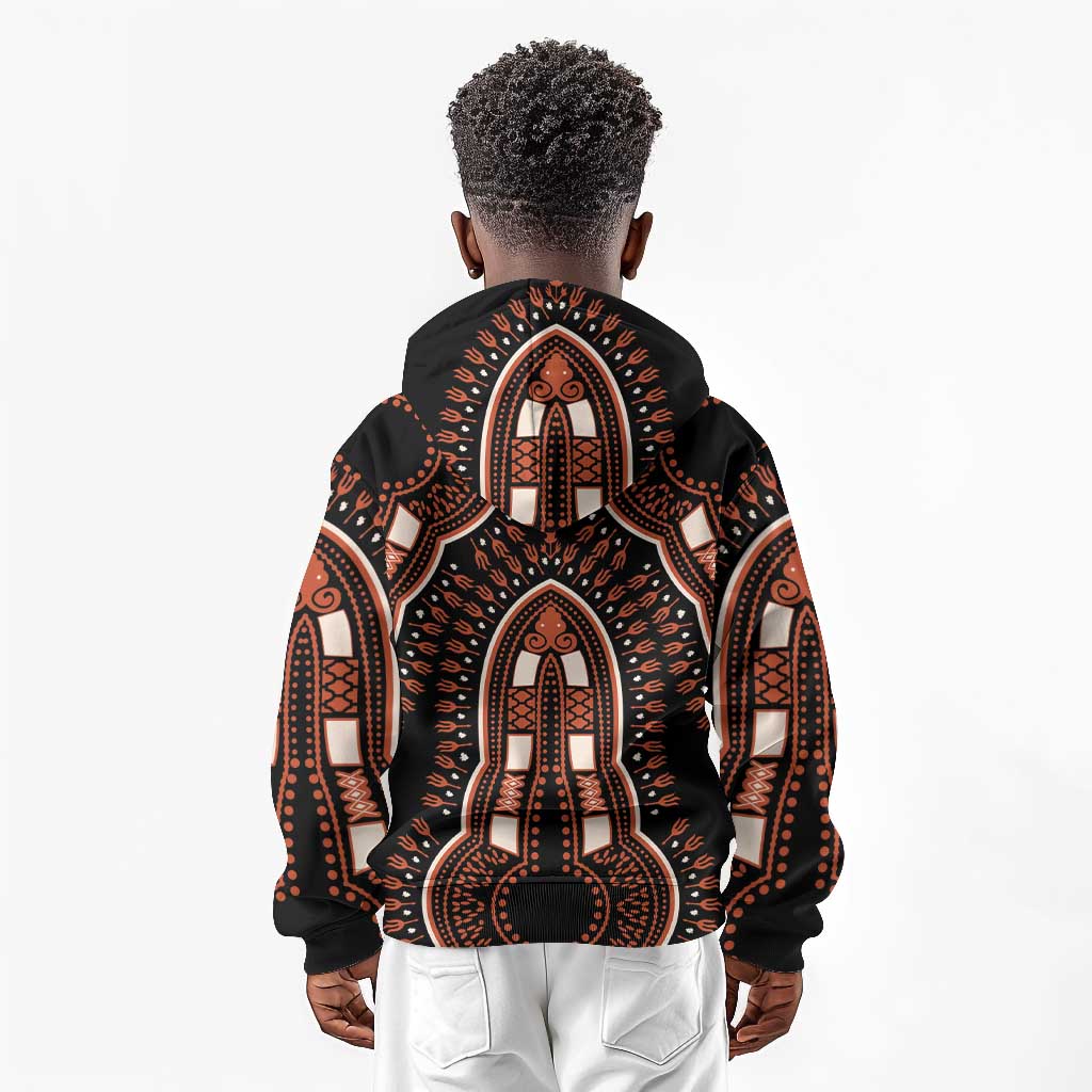 African Dashiki Kid Hoodie Afro Vintage Pattern