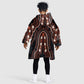 African Dashiki Kid Wearable Blanket Hoodie Afro Vintage Pattern