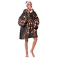 African Dashiki Kid Wearable Blanket Hoodie Afro Vintage Pattern