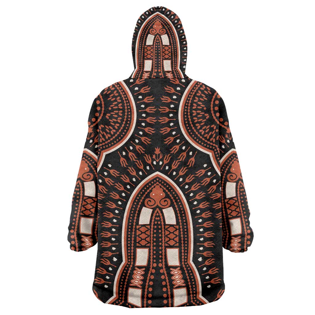African Dashiki Kid Wearable Blanket Hoodie Afro Vintage Pattern