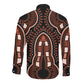African Dashiki Long Sleeve Button Shirt Afro Vintage Pattern