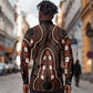 African Dashiki Long Sleeve Button Shirt Afro Vintage Pattern