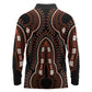 African Dashiki Long Sleeve Polo Shirt Afro Vintage Pattern