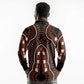 African Dashiki Long Sleeve Polo Shirt Afro Vintage Pattern