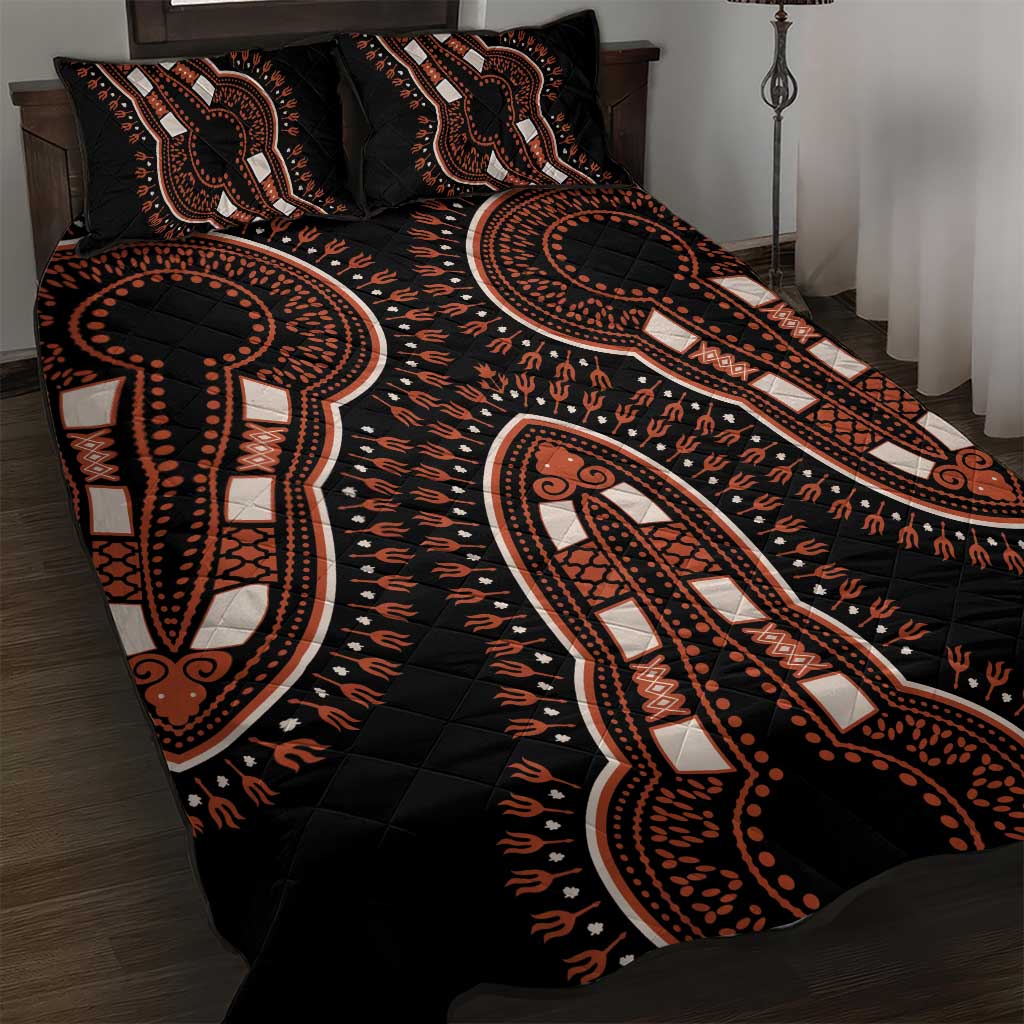 African Dashiki Quilt Bed Set Afro Vintage Pattern
