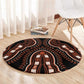 African Dashiki Round Carpet Afro Vintage Pattern