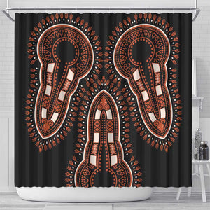 African Dashiki Shower Curtain Afro Vintage Pattern