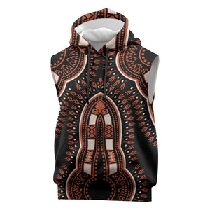 African Dashiki Sleeveless Hoodie Afro Vintage Pattern - African Pride