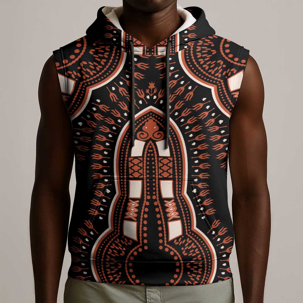 African Dashiki Sleeveless Hoodie Afro Vintage Pattern - African Pride