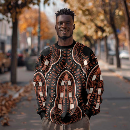 African Dashiki Sweatshirt Afro Vintage Pattern