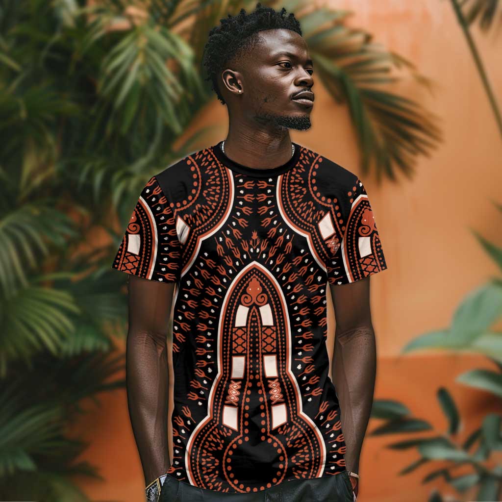 African Dashiki T shirt Afro Vintage Pattern