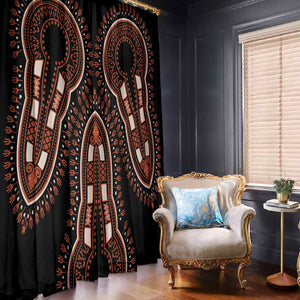 African Dashiki Window Curtain Afro Vintage Pattern