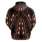 African Dashiki Zip Hoodie Afro Vintage Pattern