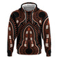 African Dashiki Zip Hoodie Afro Vintage Pattern