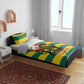 Togo Independence Day Bedding Set Lion With Rosa Flag Style