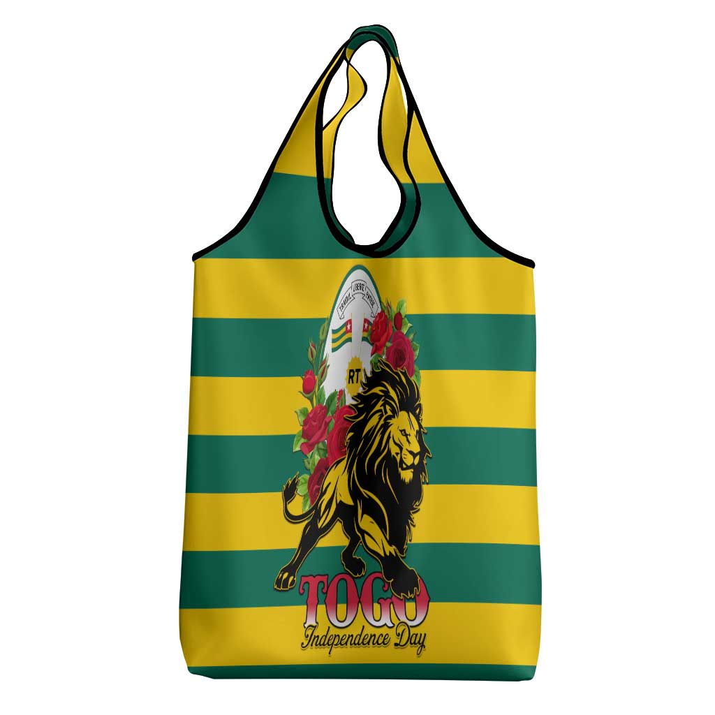 Togo Independence Day Grocery Bag Lion With Rosa Flag Style