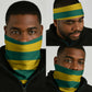 Togo Independence Day Neck Gaiter Lion With Rosa Flag Style - African Pride