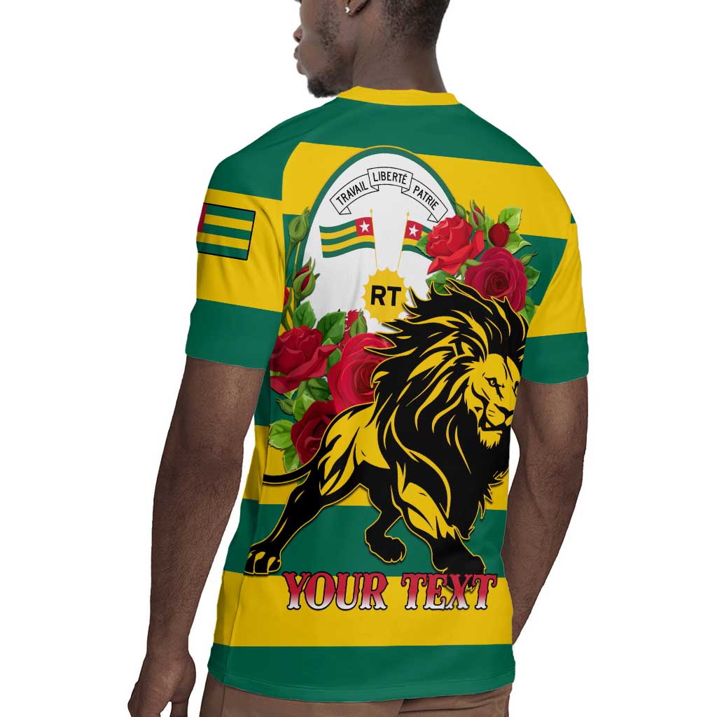 Togo Independence Day Rugby Jersey Lion With Rosa Flag Style
