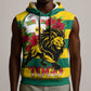 Togo Independence Day Sleeveless Hoodie Lion With Rosa Flag Style - African Pride