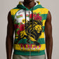 Togo Independence Day Sleeveless Zip Hoodie Lion With Rosa Flag Style - African Pride