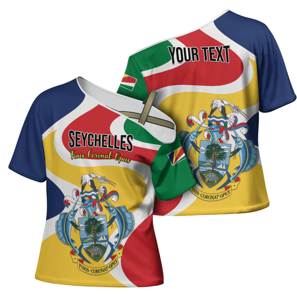 Personalized Seychelles Cross Shoulder Shirt Finis Coronat Opus