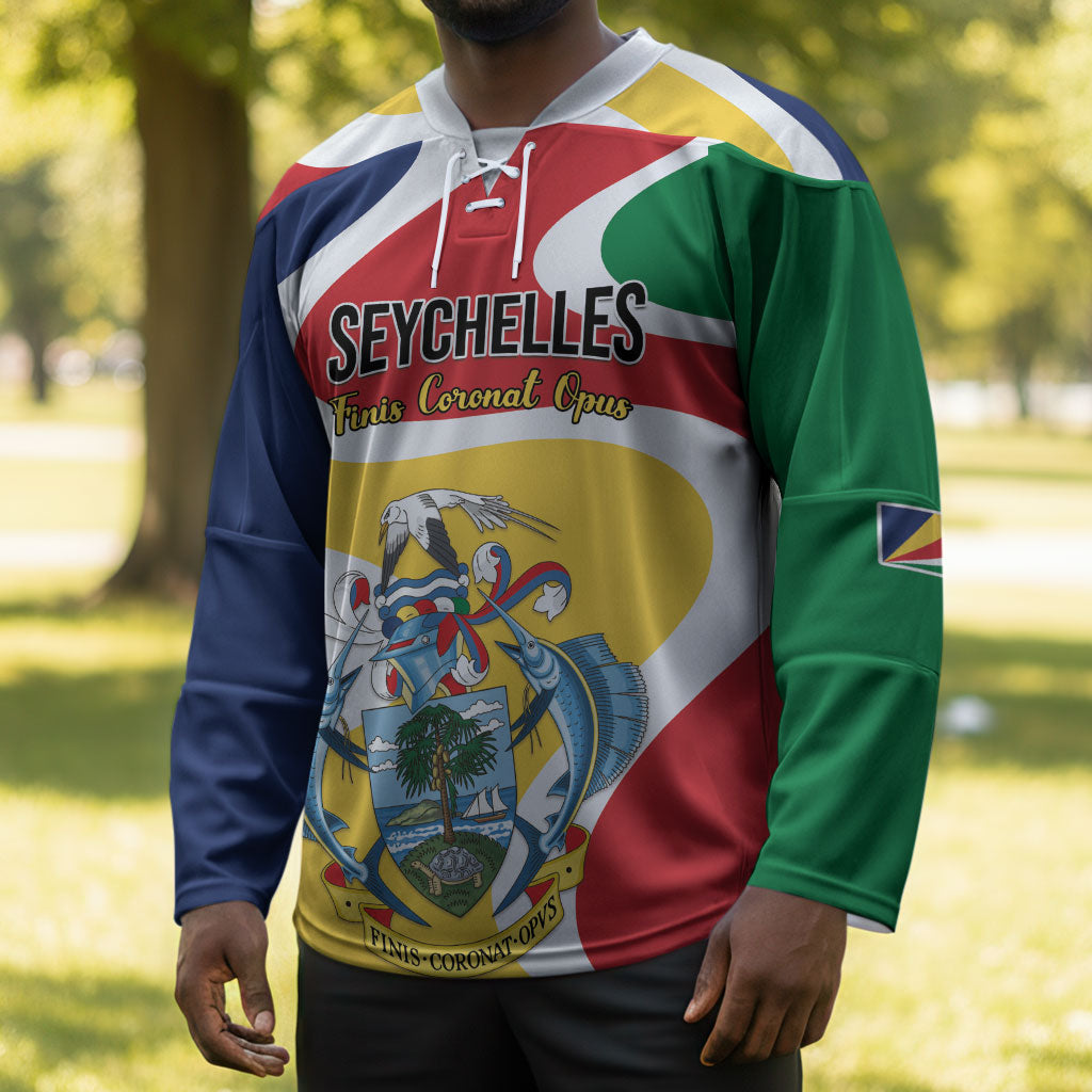 Personalized Seychelles Hockey Jersey Finis Coronat Opus