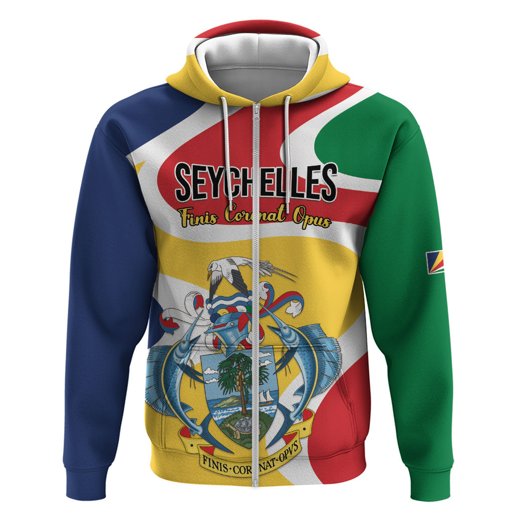 Personalized Seychelles Hoodie Finis Coronat Opus