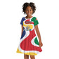 Personalized Seychelles Kid Short Sleeve Dress Finis Coronat Opus