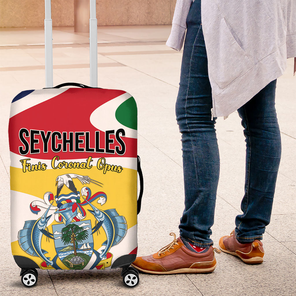 Seychelles Luggage Cover Finis Coronat Opus