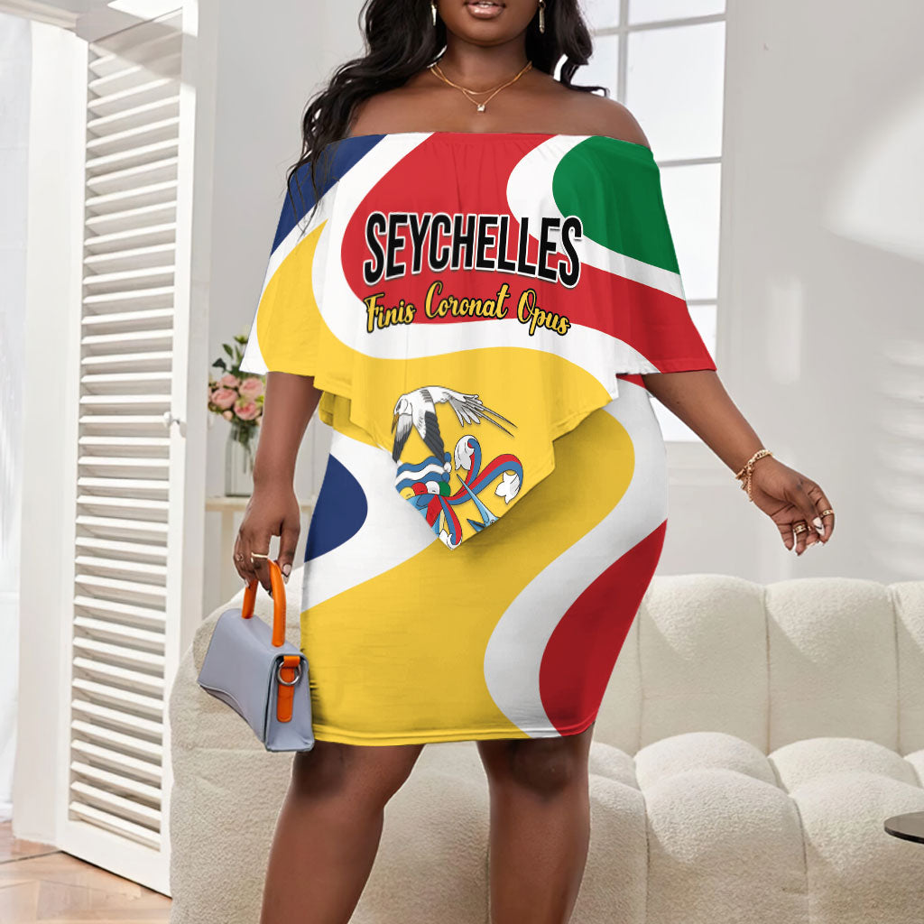 Personalized Seychelles Off Shoulder Short Dress Finis Coronat Opus