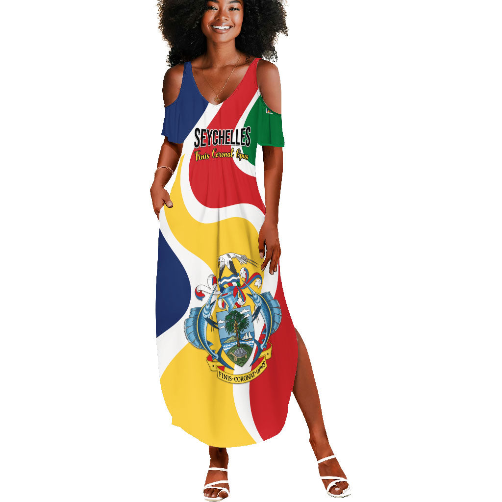 Personalized Seychelles Summer Maxi Dress Finis Coronat Opus