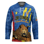 Personalized DR Congo Independence Day Hockey Jersey Congo-Kinshasa Leopard