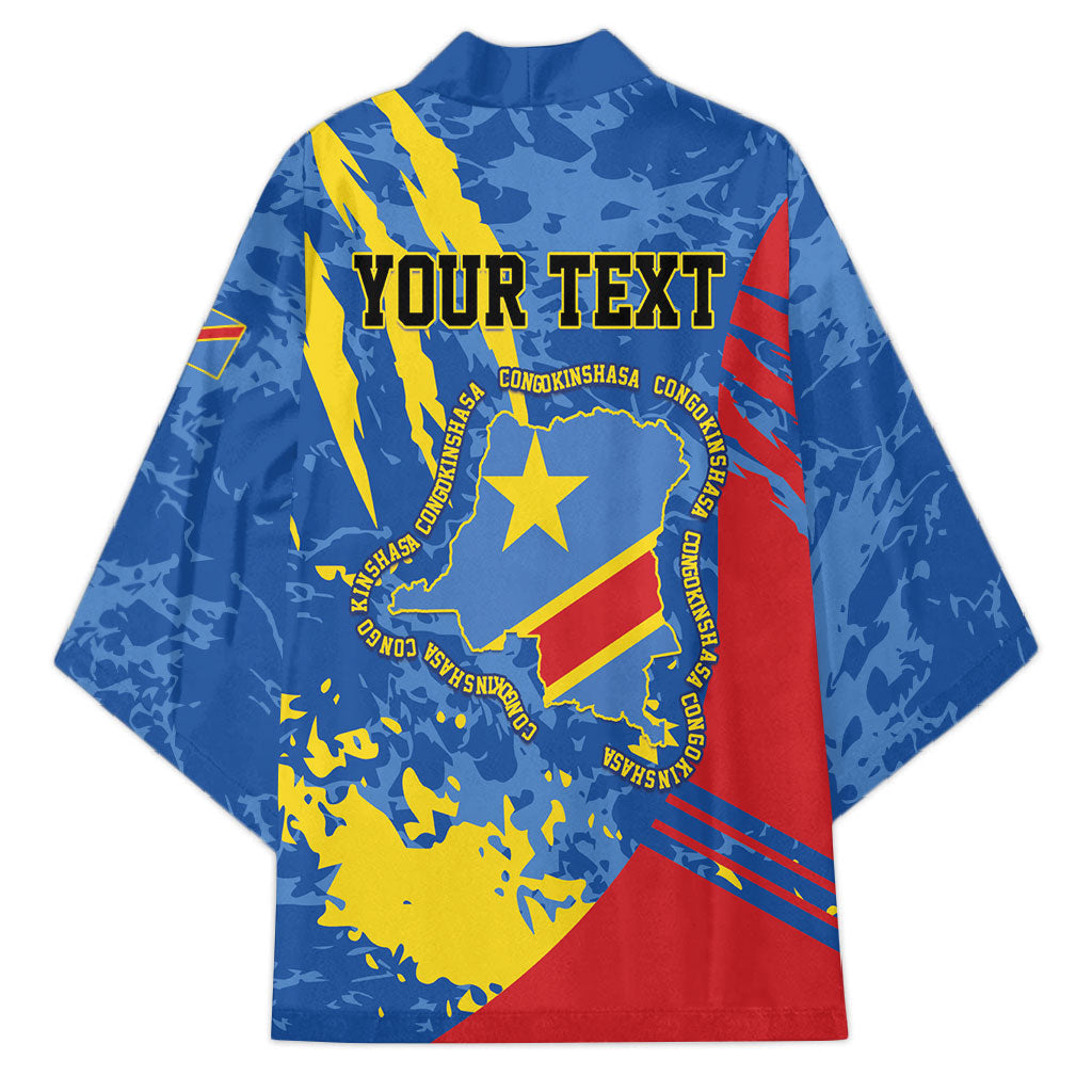 Personalized DR Congo Independence Day Kimono Congo-Kinshasa Leopard