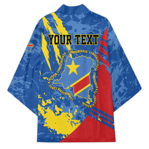 Personalized DR Congo Independence Day Kimono Congo-Kinshasa Leopard
