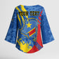 Personalized DR Congo Independence Day Kimono Sleeve Blouse Congo-Kinshasa Leopard