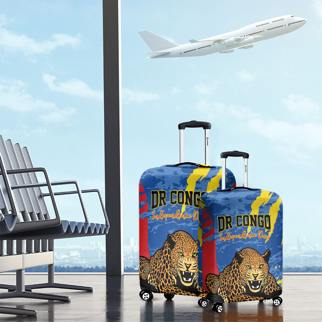 DR Congo Independence Day Luggage Cover Congo-Kinshasa Leopard